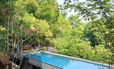 Rumah Estetik dan Natural dengan Joglo dan Kolam Renang di Maguwoharjo