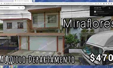 Rento Departamento Miraflores, Guayaquil, Planta alta con garaje, para universitarios y profesionales