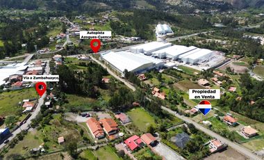 En venta terreno en Azogues sector Zumbahuayco.