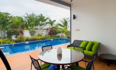 Modern L-Shaped 3-Bed Pool Villa at MODA Hua Hin Soi 112 – Fully Furnished