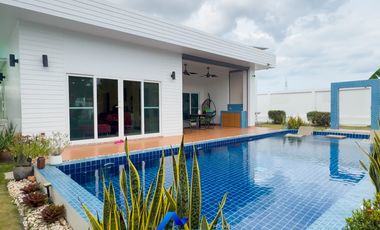Modern L-Shaped 3-Bed Pool Villa at MODA Hua Hin Soi 112 – Fully Furnished