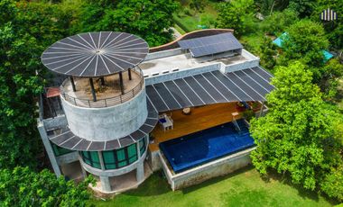 Urgent Sale! Luxury Modern Loft-Style Riverside Home on Over 3 Rai of Land with Saltwater Pool & Solar System –  Tranquil atmosphere