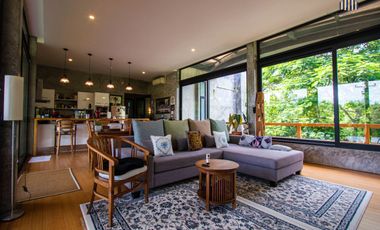 Urgent Sale! Luxury Modern Loft-Style Riverside Home on Over 3 Rai of Land with Saltwater Pool & Solar System –  Tranquil atmosphere