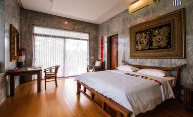 Urgent Sale! Luxury Modern Loft-Style Riverside Home on Over 3 Rai of Land with Saltwater Pool & Solar System –  Tranquil atmosphere