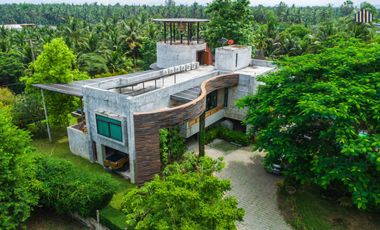 Urgent Sale! Luxury Modern Loft-Style Riverside Home on Over 3 Rai of Land with Saltwater Pool & Solar System –  Tranquil atmosphere