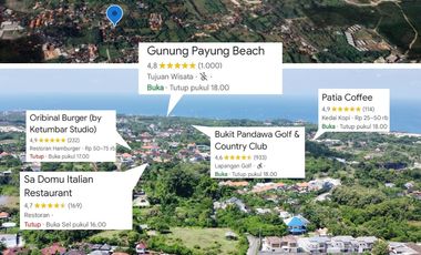 Tanah 800m2 di Gn payung Kutuh Nusa Dua