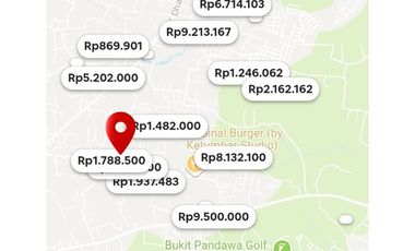Tanah 800m2 di Gn payung Kutuh Nusa Dua