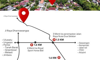 Tanah 800m2 di Gn payung Kutuh Nusa Dua