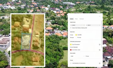 Tanah 800m2 di Gn payung Kutuh Nusa Dua