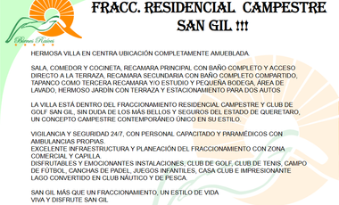 VILLA EN RENTA EN SAN GIL