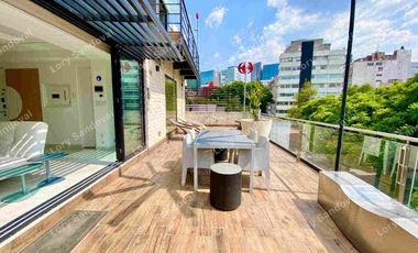 HERMOSO Y UNICO PENTHOUSE AMUEBLADO EN RENTA POLANCO CON TERRAZA PRIVADA
