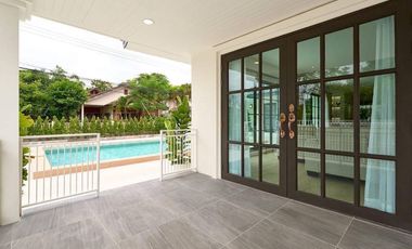 For sale, single-storey pool villa, on 2 sides of the road, corner house, Don Kaeo Subdistrict, Mae Rim District, Chiang Mai, near Ring Road 3