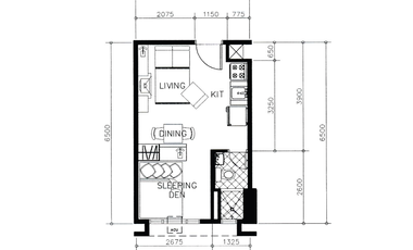 KEN - Studio Type Condo Unit in the center on Mandaluyong City - Pioneer Woodlands