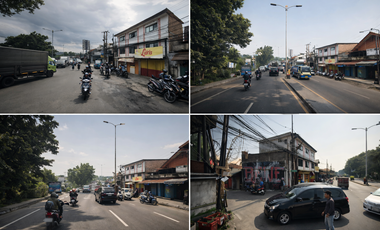 Rumah 3 Lantai Sekaligus Usaha di Pertigaan Jalan Raya Besar Ramai