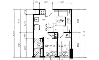 KEN - Transit Oriented 2 Bed Room Condo Unit in the Center of Mandaluyong City - Pioneer Woodlands