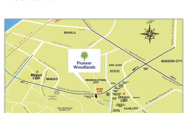 KEN - Transit Oriented 2 Bed Room Condo Unit in the Center of Mandaluyong City - Pioneer Woodlands