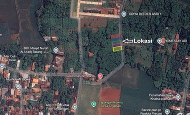 Dijual tanah 310 m2, 170 m2, atau 140 m2 di Kandeman Batang, Dekat Pantura dan Pintu Toll, dan Pusat Kota Batang