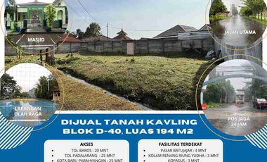 Tanah Kavling L. 194m Puspa Regency Batujajar