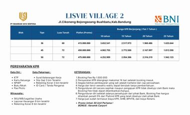 Rumah baru cluster bojong koneng buahbatu