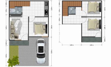 Rumah 2 lantai 350 JT saja