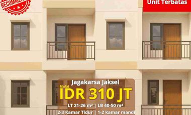 Rumah dijual Jakarta Selatan harga 300 jutaan 2 lantai gang motor