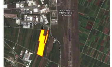 Terreno en Venta $1500 por m2. Son 155,953.79 m2. Frente al Aeropuerto Internacional en Huejotzingo Puebla.