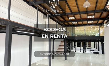 BODEGA EN RENTA A UNA CUADRA DE AVENIDA UNIVERSIDAD, OAXACA