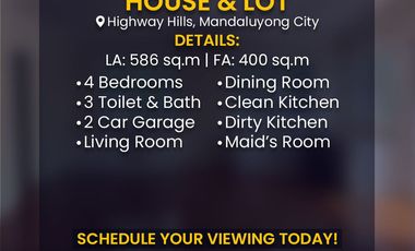 For Sale: House and Lot inside Exclusive Subdivision in Mandaluyong City