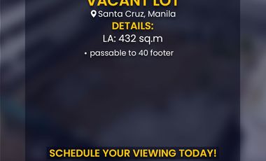 Vacant Lot For Sale in Santa Cruz, Manila