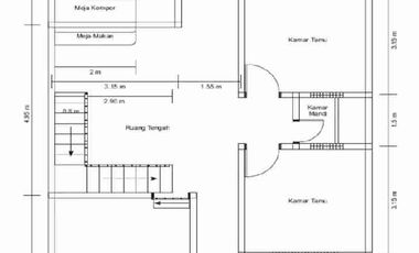 Dikontrakan Rumah 2 Lantai, Strategis di Bogor Kota