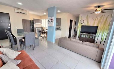 Renta de Departamento Totalmente Amueblado en Cancun Residencial Habitalia Paraíso 3er Nivel de 2 Recamaras con Seguridad 24/7 casi Av. Andrés Quintana Roo