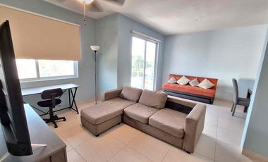 Renta de Departamento Totalmente Amueblado en Cancun Residencial Habitalia Paraíso 3er Nivel de 2 Recamaras con Seguridad 24/7 casi Av. Andrés Quintana Roo