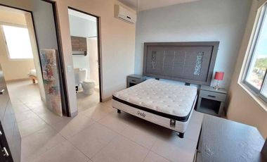 Renta de Departamento Totalmente Amueblado en Cancun Residencial Habitalia Paraíso 3er Nivel de 2 Recamaras con Seguridad 24/7 casi Av. Andrés Quintana Roo