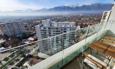 Depto en venta en Macul, 2 dorms, A/C Inverter, vista a la cordillera, frente a futura estación Metro Quilín, conserjería y estacionamientos de visita