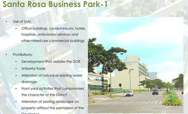 1,465 sqm. Commercial Lot for Sale at Santa Rosa Business Park in Laguna