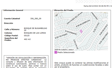 CASA EN VENTA BOSQUES DE LAS LOMAS CUAJIMALPA