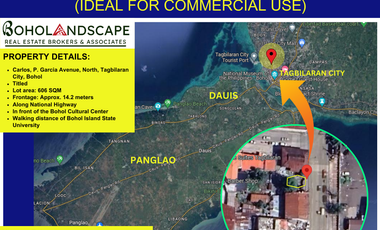 Commercial Lot for Sale located in Carlos, P. Garcia Avenue, North, Tagbilaran City, Bohol