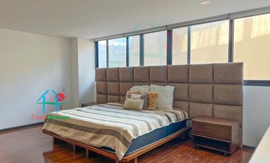 Departamento con terraza, 2 recámaras. Amueblado