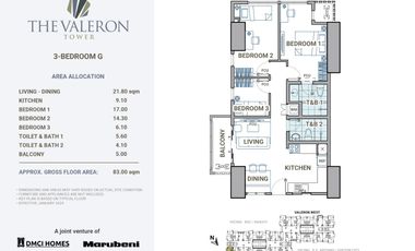 Resort Condo 3 Bedroom with balcony | The Valeron Tower C5 Pasig City