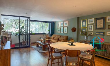 Depto en Roma Norte. 2 niveles, Terraza, 3 Recámaras y Bodega