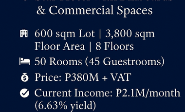 Hotel for sale in Bangkal, Makati City