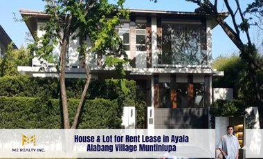 House & Lot for Rent Lease in Ayala Alabang Village Muntinlupa