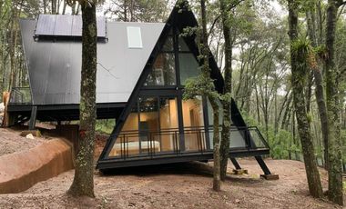 Cabaña tipo Industrial en zona ecológica en Rancho San Francisco en Huasca de Ocampo. Hidalgo.