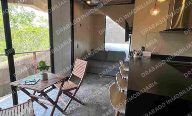 Loft en venta amueblado y equipado en región 15 con alberca