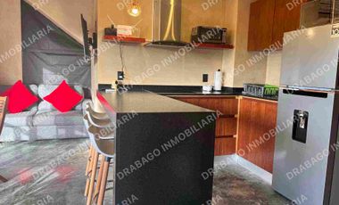 Loft en venta amueblado y equipado en región 15 con alberca