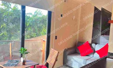 Loft en venta amueblado y equipado en región 15 con alberca