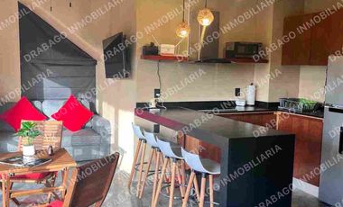 Loft en venta amueblado y equipado en región 15 con alberca