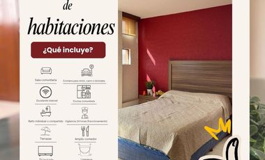 HABITACIONES AMUEBLADAS DENTRO DE FRACCIONAMIENTO ENFRENTE DE BUAP CU