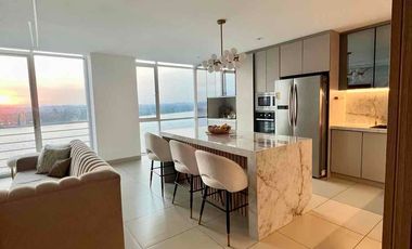 RIVER TOWERS-SAMBORONDON km5, Alquilo moderno Departamento Amoblado vista al río, 3 dormitorios $2000