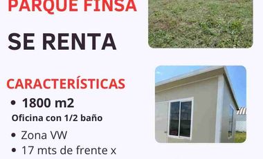 Terreno en Renta, parque industrial Finsa , zona VW